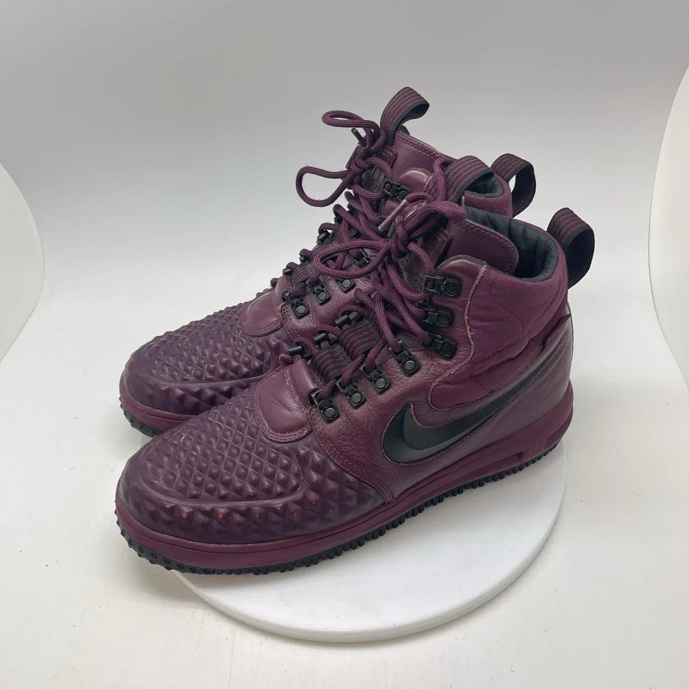 Nike Lunar Force 1 Duckboot 17 Bordeaux Mens 10.5 High Top Boots 916682-601